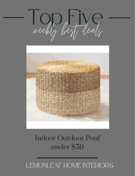 Indoor outdoor seagrass pouf adds texture to your space for a great price! New from Walmart home



#LTKSeasonal #LTKhome #LTKfindsunder50