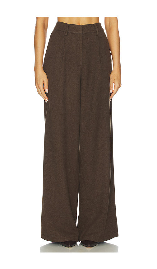 SAU LEE Neve Wool Pant in Brown. Size 2. Also in 0, 10, 12, 4, 6. | Revolve Clothing (Global)