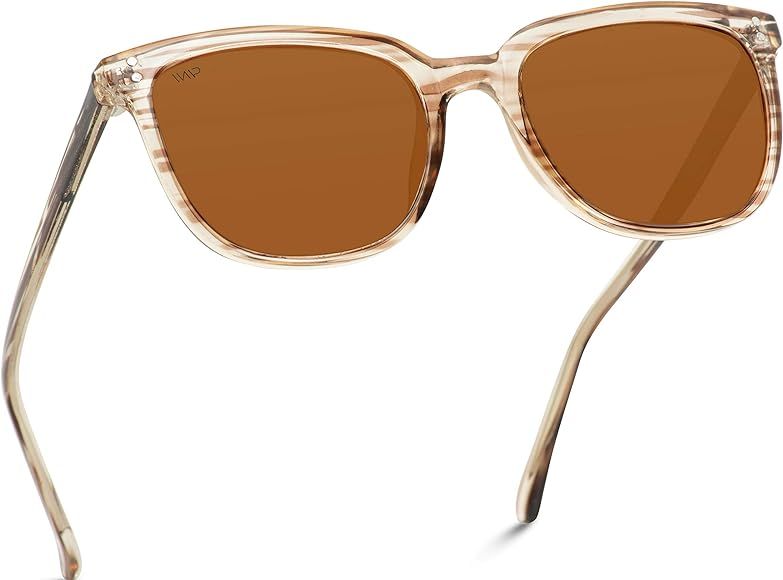 WearMe Pro - Classic Polarized Square Flat Retro Unisex Men Women Sunglasses | Amazon (US)