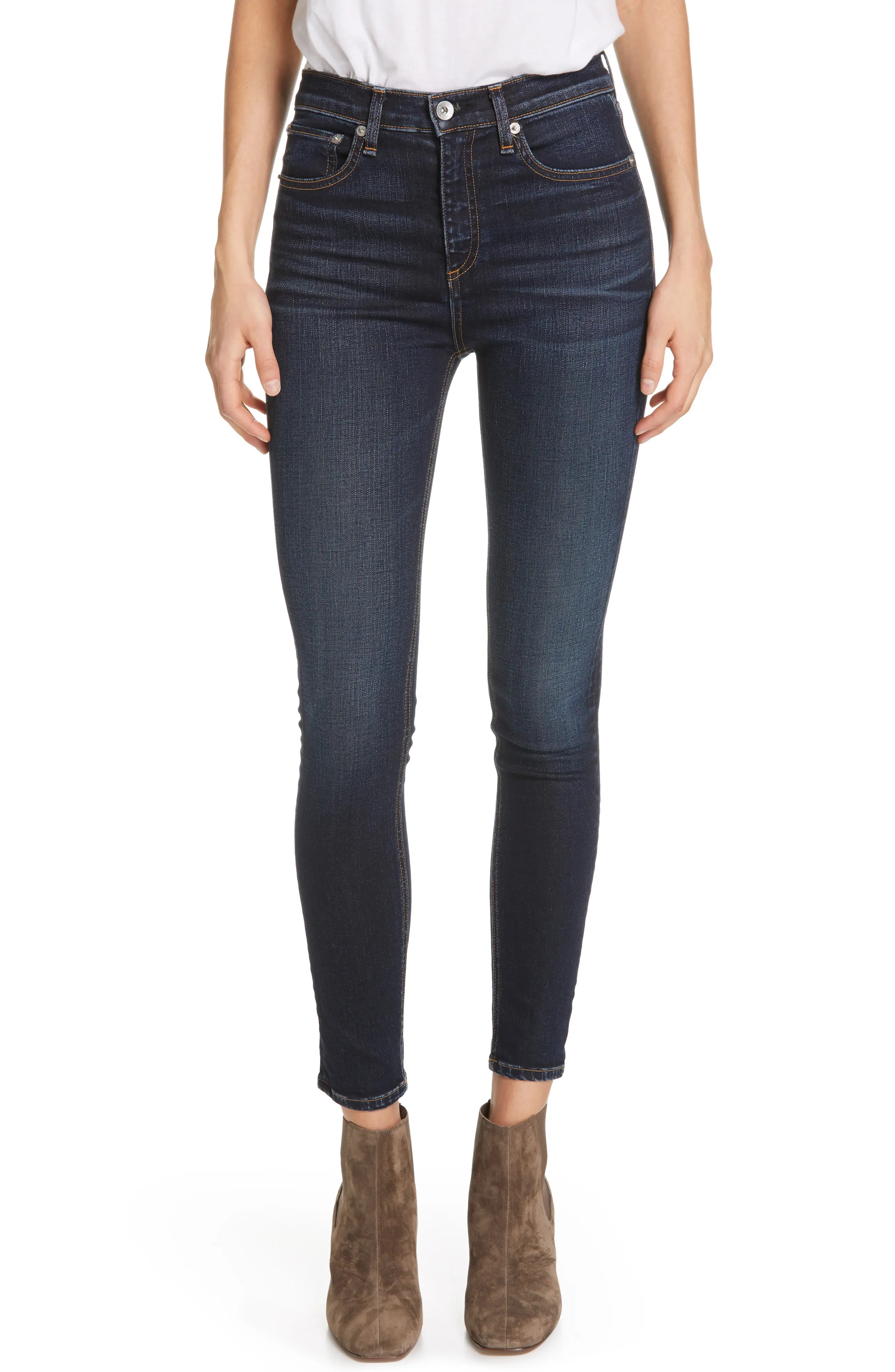 rag & bone/JEAN High Waist Ankle Skinny Jeans (Riverdale) | Nordstrom