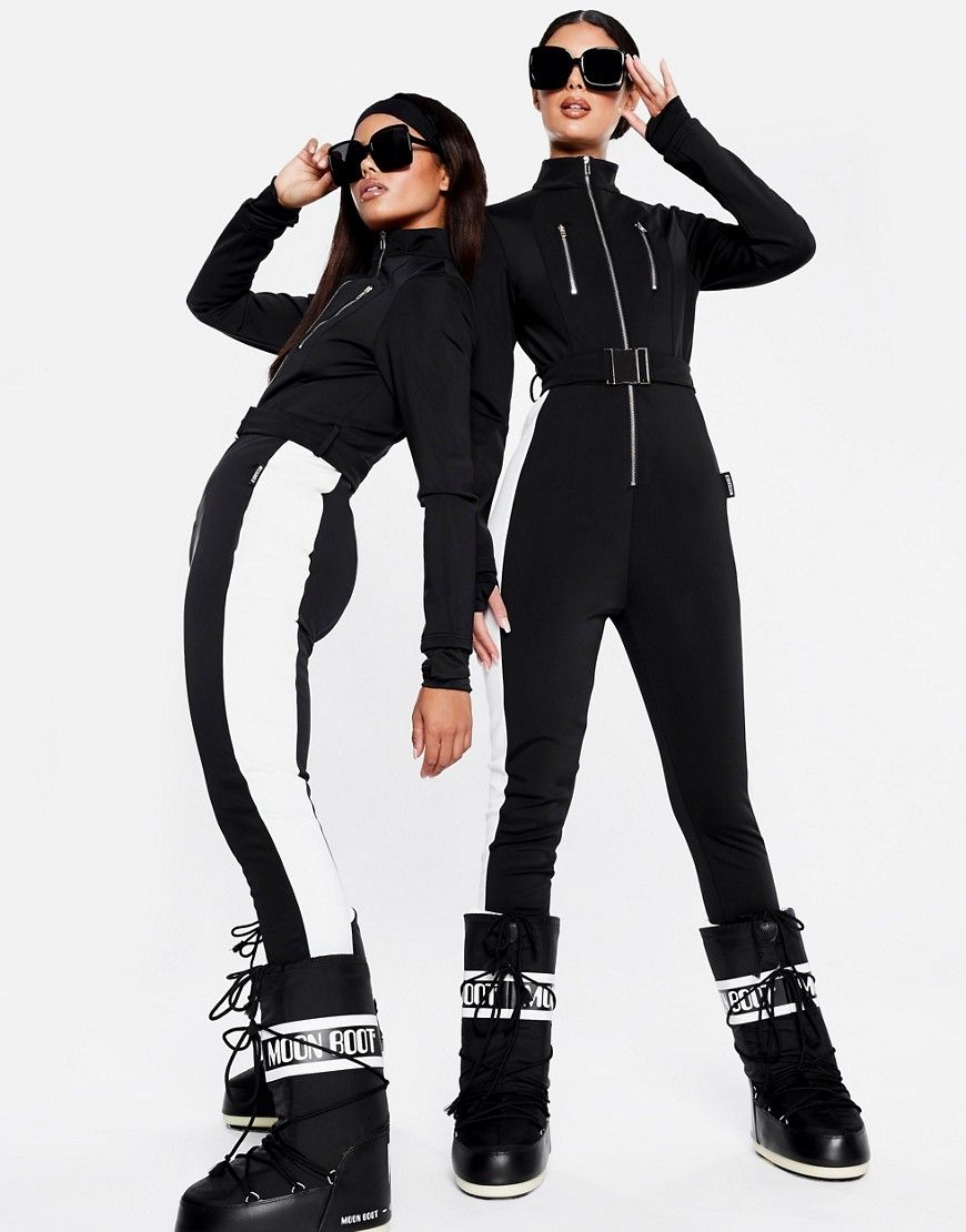 Missguided Ski slim fit snow suit in black | ASOS (Global)