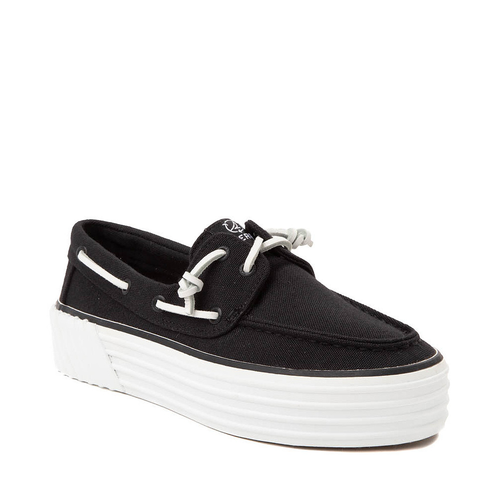 Womens Sperry Top-Sider SeaCycled™ Bahama 2.0 Platform Sneaker - Black | Journeys