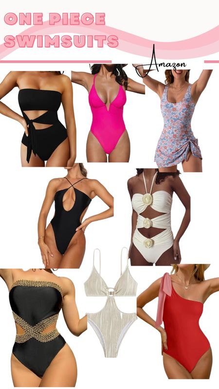 Amazon one piece swimsuit roundup! Floral appliqué swimsuit, swim dress, cutout swimsuit

#LTKswim #LTKtravel #LTKfindsunder50