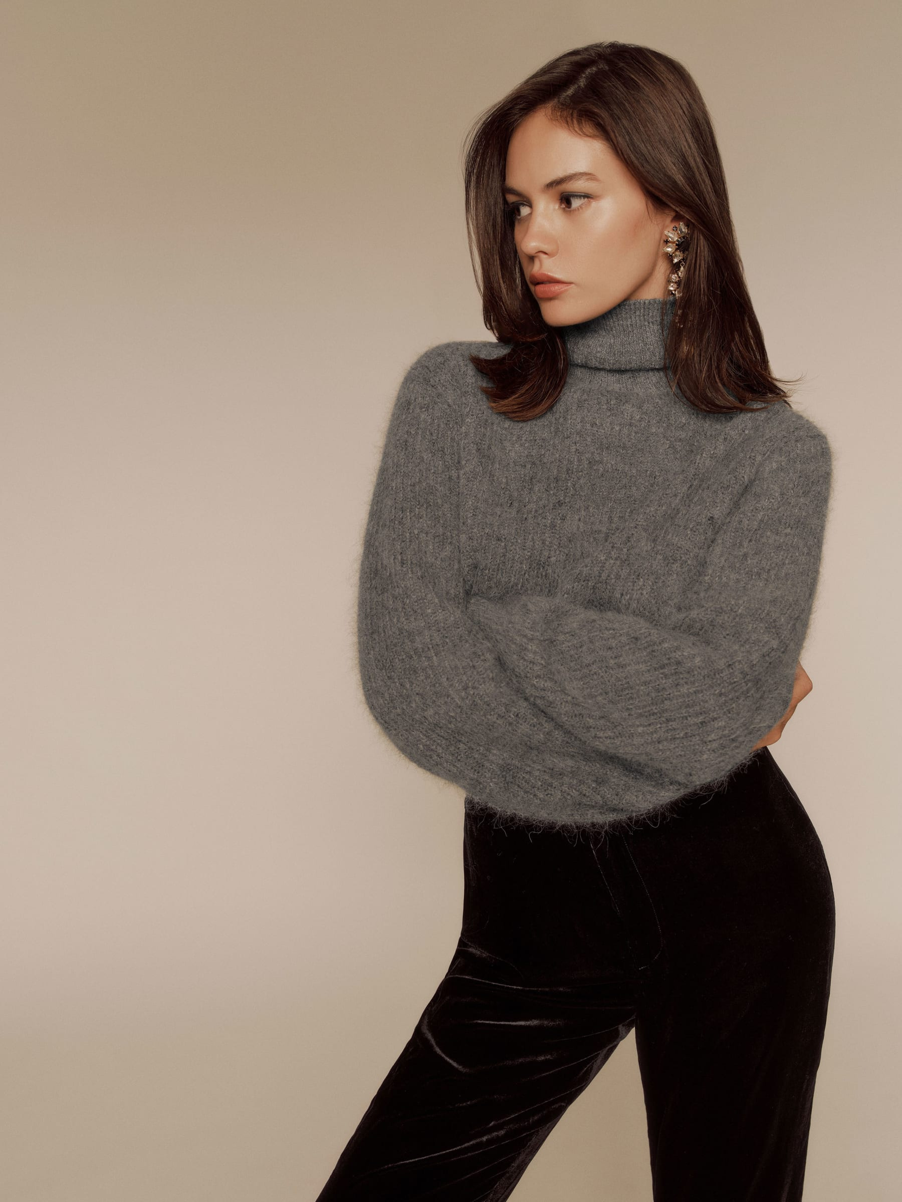 Cosmia Alpaca Blend Turtleneck Sweater | Reformation (Global)