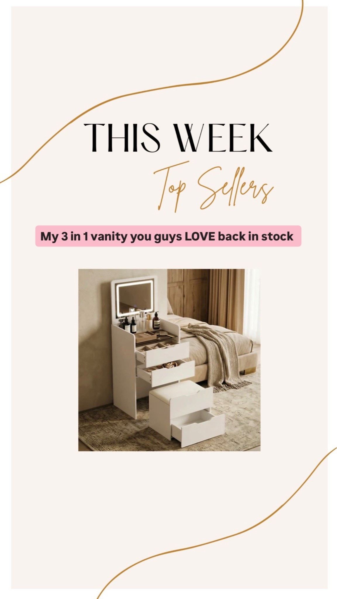 The vanity you guys love on sale and back in stock !!