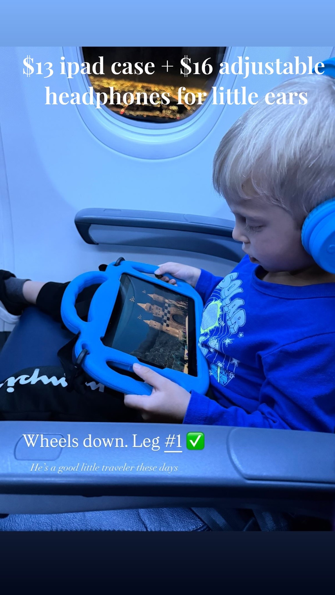 He’s a good little traveler these days  Wheels down. Leg #1 ✅