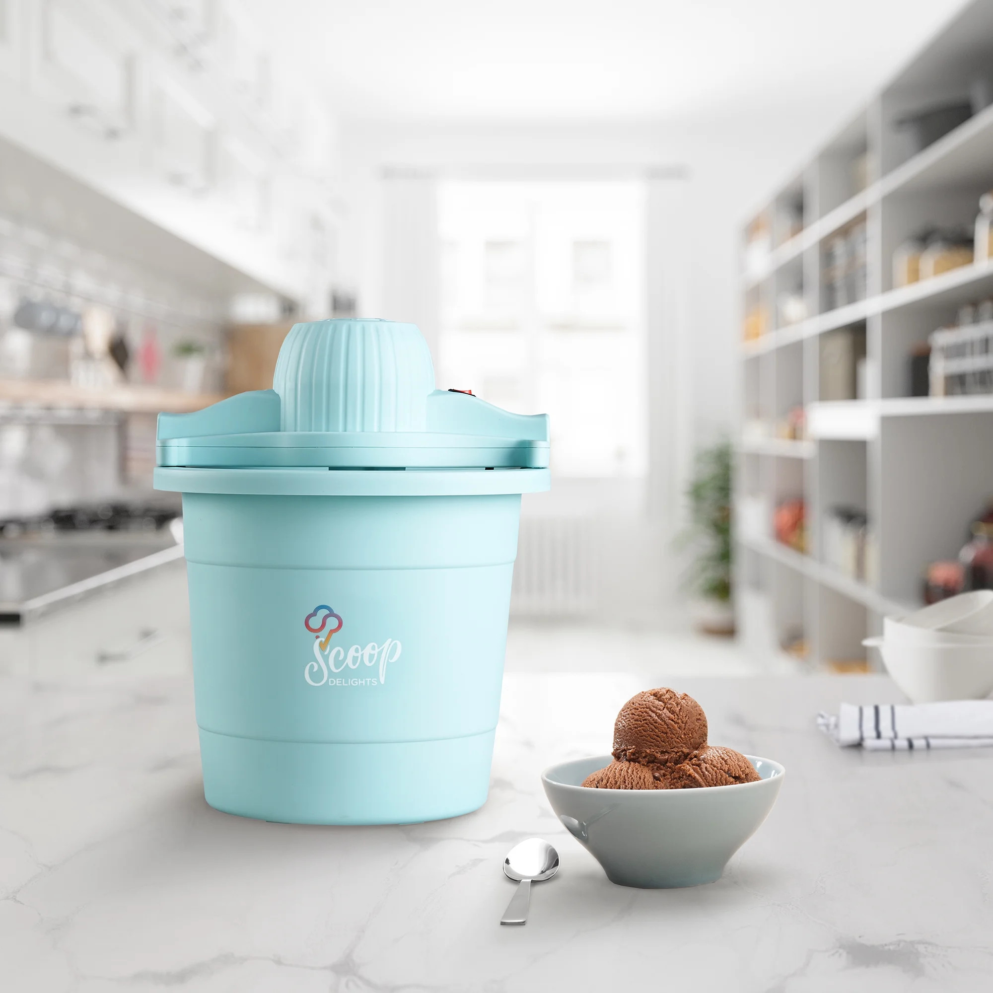 Scoop Delights 4-Quart, 13.8 Inches Tall Ice Cream Machine, Gelato, Frozen Yogurt & Sorbet Maker,... | Walmart (US)