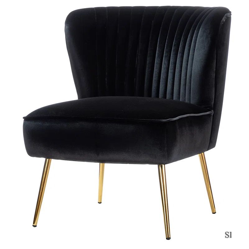 Euclid Upholstered Accent Chair with Metal Legs | Wayfair North America