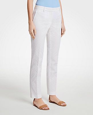 Ann Taylor Factory The Petite Ankle Pant In Eyelet - Curvy Fit | Ann Taylor Factory