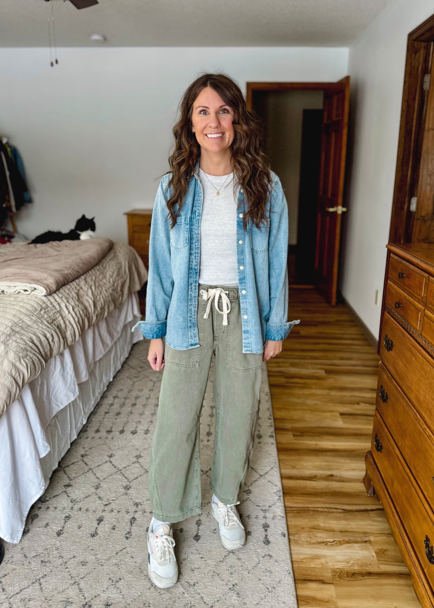 Wearing small in my tee and mall on my swim shirt (sold out—so I linked similar) and XS petite/short in my green barrel pants (also own the tan/brown). My sneakers are size 6.5 and I linked so e siminlar options too. 



#LTKSeasonal #LTKPetite #LTKootd