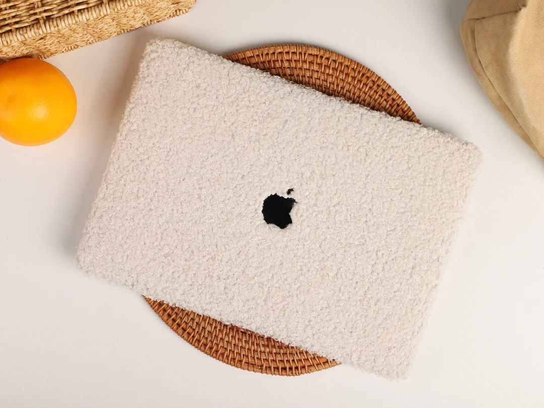 Beige Plush MacBook Case Protect Cover for MacBook Pro 14 Case MacBook Air 13 Case Pro 13 Case, P... | Etsy (US)