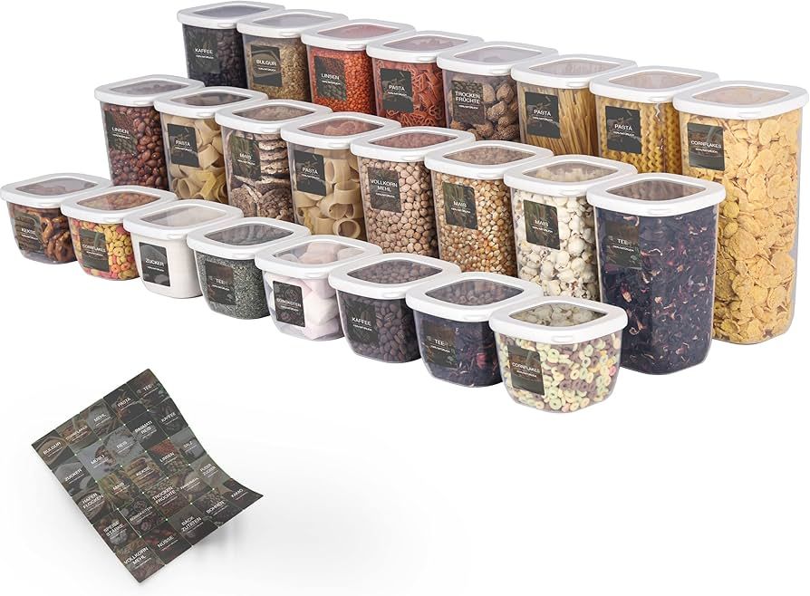 uandu Storage Jars with Lid, Airtight Set, BPA Free, Storage Box with Lid, Kitchen Storage Contai... | Amazon (DE)