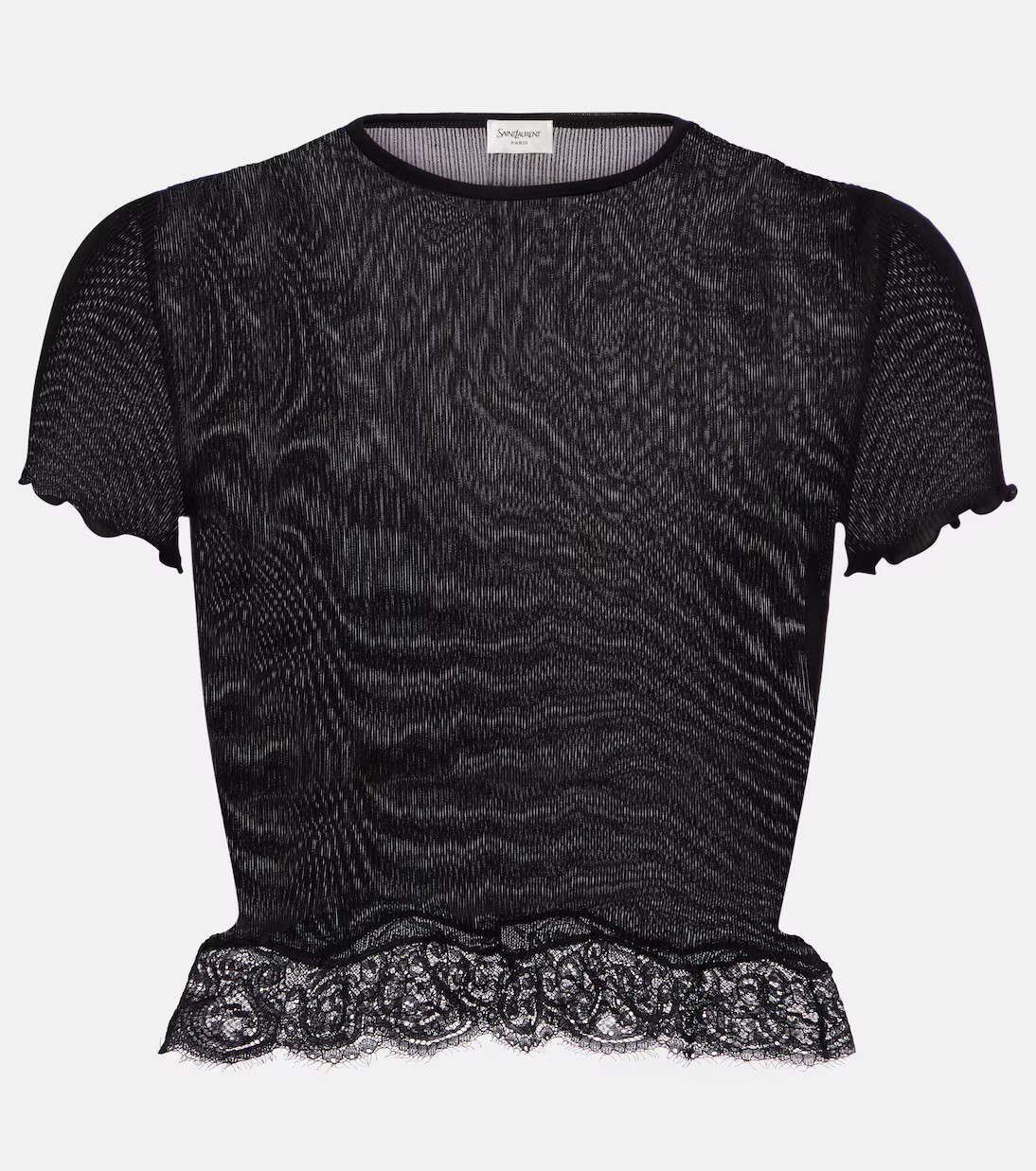 Lace-trimmed silk top | Mytheresa (US/CA)