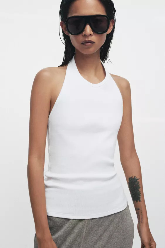 RIBBED HALTER TOP | Zara US