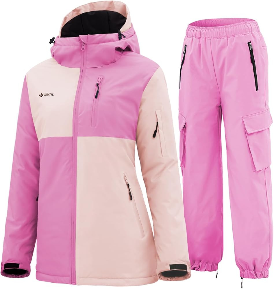 GEMYSE Women's Ski Snow Jackets and Pants Set Windproof Waterproof Snowsuit Warm Winter Snowboard... | Amazon (US)