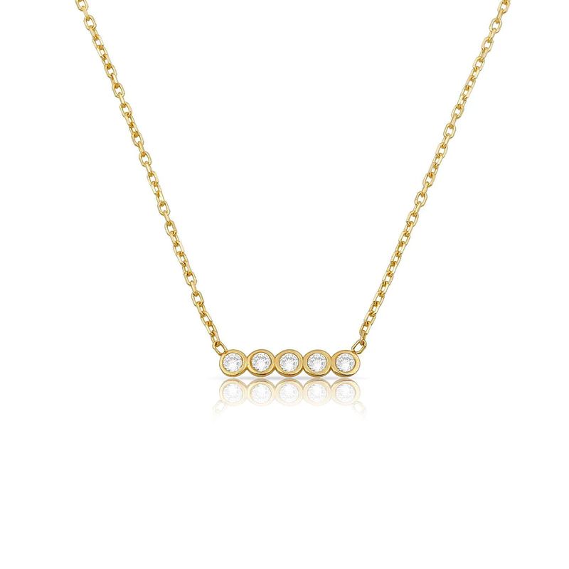 TSK Loverly Diamond Bar Necklace | The Sis Kiss