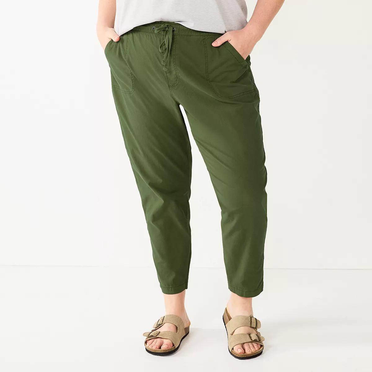 Plus Size Sonoma Goods For Life® Paperbag Waist Capri Pants | Kohl's
