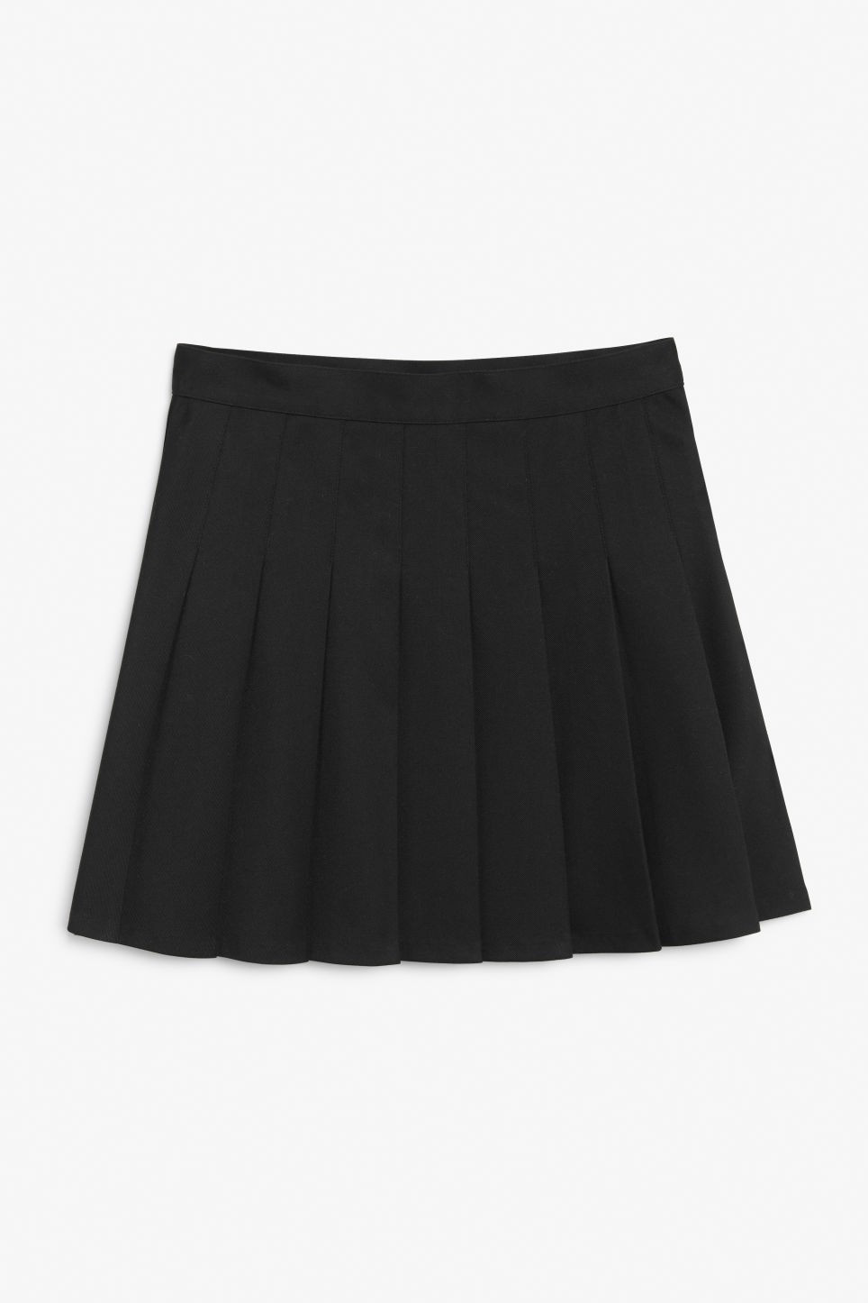 Pleated short tennis skirt - Black | Monki