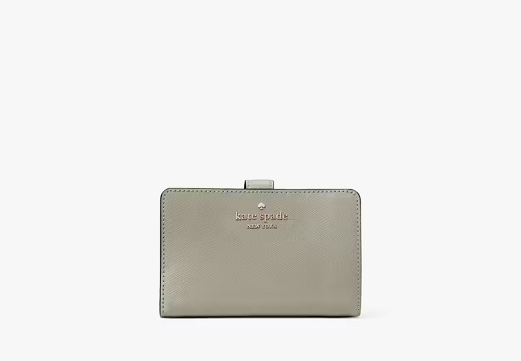 Kate Spade Madison Medium Bifold Wallet, Dusky Pine | Kate Spade Outlet