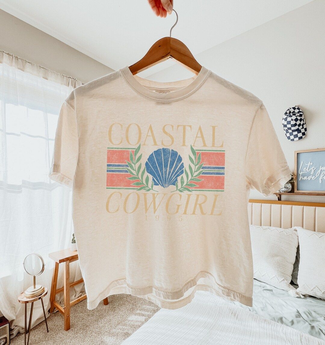 Coastal Cowgirl Shirt for Women Graphic Tee Cowgirl Crop Tee for Her Coastal Cowgirl Graphic T-sh... | Etsy (US)