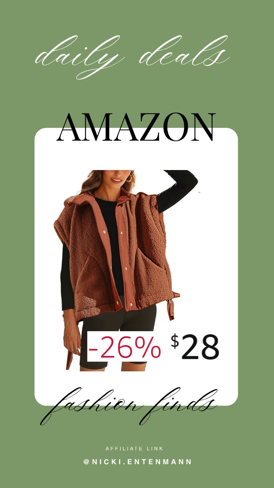 This women’s fleece vest casual sleeveless button down winter warm sherpa jacket with pockets brings cheerful coziness and effortless charm to everyday outfits with snug flair. #FleeceVest #SherpaJacket #WinterWear #CasualStyle #WomensFashion #CozyOutfits #WardrobeEssentials #DailyLooks #LifestyleWear #ModernComfort ❄️🧥✨
 

 #LTKootd #LTKSeasonal #LTKTravel