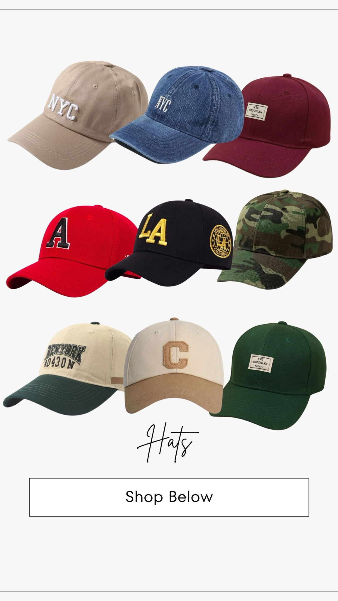 My favorite caps. My second favorite outfit accessory! 

#LTKstyletip