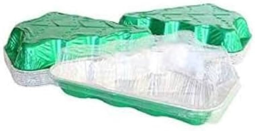 Christmas Tree Foil Baking Pans with Clear Plastic Lids, Disposable Aluminum Food Container, Gree... | Amazon (US)