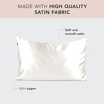 Kitsch Satin Pillowcase with Zipper for Hair and Skin, Softer Than Silk Pillow Cases, 2 Pack Cool... | Amazon (US)