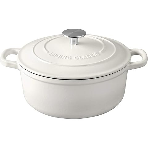 Staub Cast Iron 5.5-qt Round Cocotte - White Truffle, Made in France | Amazon (US)