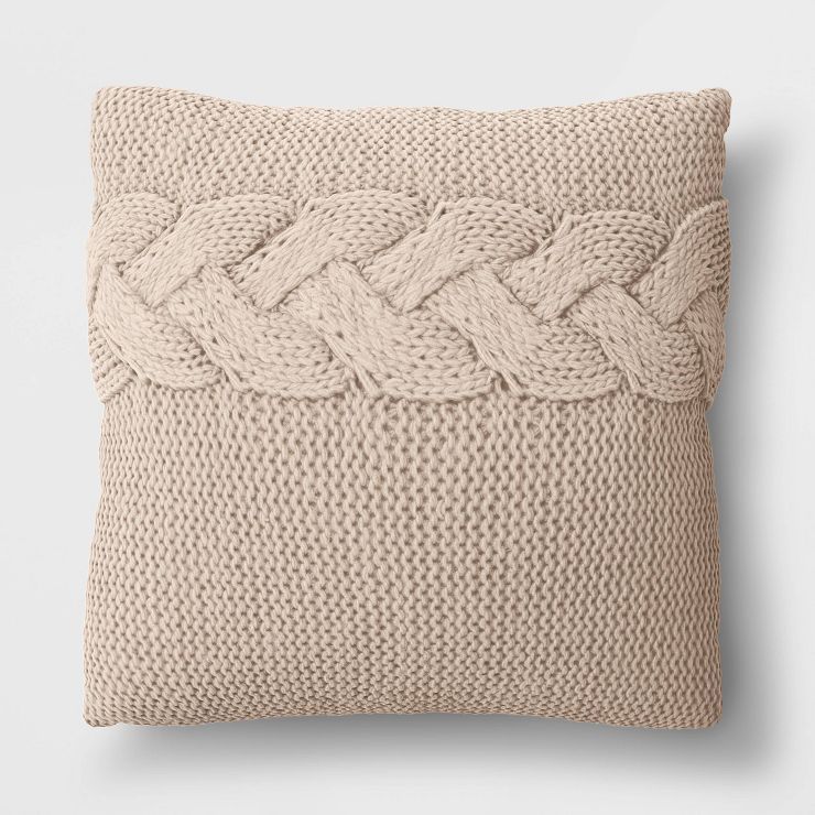 Cable Knit Throw Pillow - Threshold™ | Target