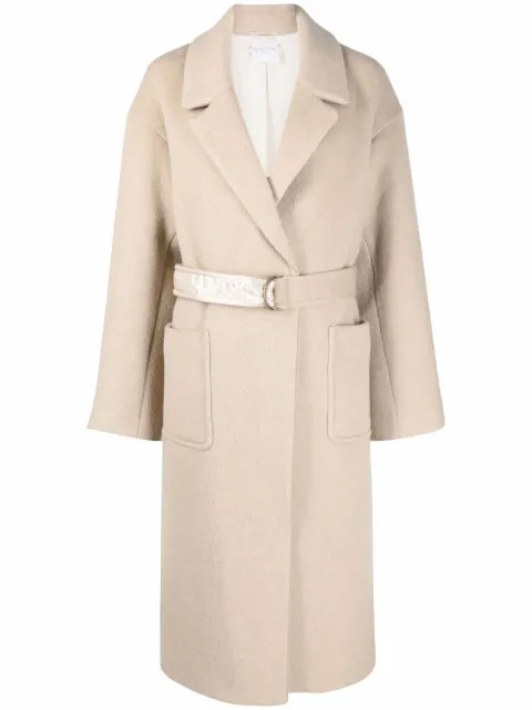 notched-lapels belted coat | Farfetch (US)