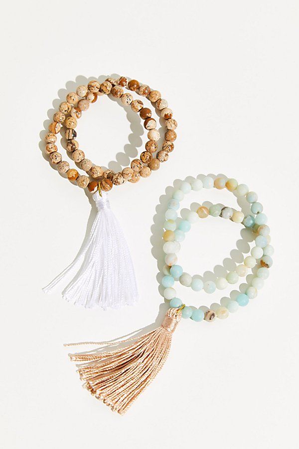 Lena Bernard Beaded Bracelet Set by Lena Bernard at Free People, Amazonite, One Size | Free People (Global - UK&FR Excluded)