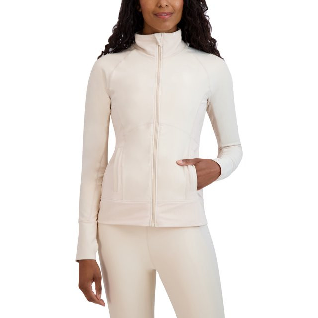 BCBG Paris Women's Lightweight Zip Up Long Sleeve Studio Jacket with Stand Collar, Sizes XS to XX... | Walmart (US)