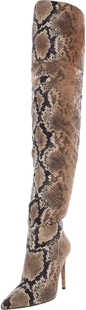 Jessica Simpson Lyrelle Women's Slouchy Snake Print Pointed Toe Knee High Boots | Amazon (US)