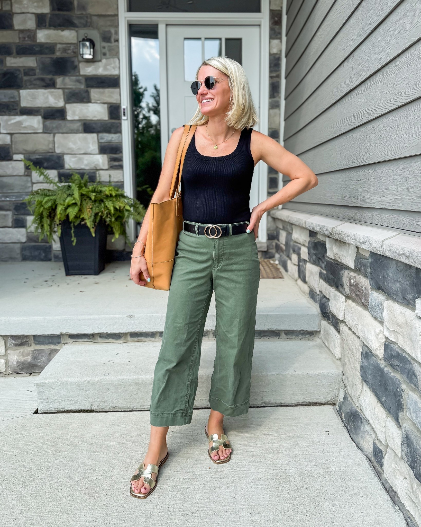 What I wore this week! Exact green pants are old, I linked similar. Tank top- small

#LTKSeasonal #LTKPetite #LTKStyleTip