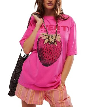 Womens Oversized Vintage Flower Graphic Tees Tops Y2k California Aesthetic Baggy T-Shirts Fruit C... | Amazon (US)