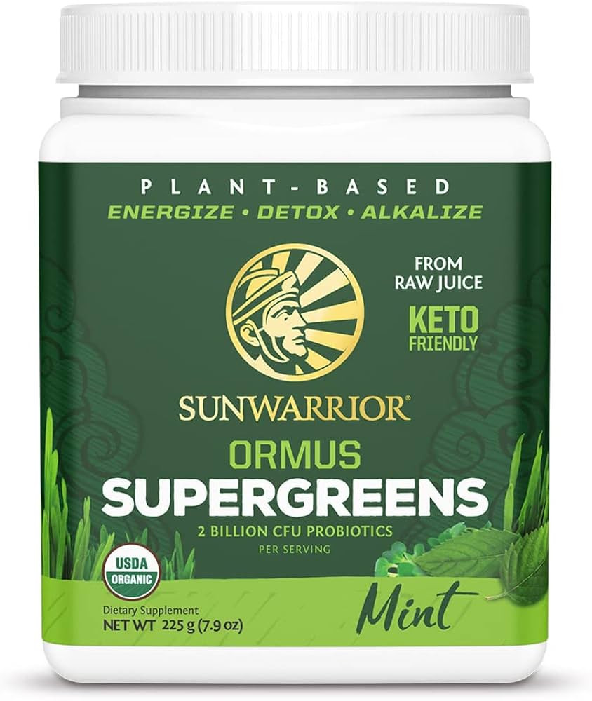 Sunwarrior Vegan Organic Greens Probiotic Powder | 2 Billion CFU Probiotics Organic Raw Juice Soy... | Amazon (US)
