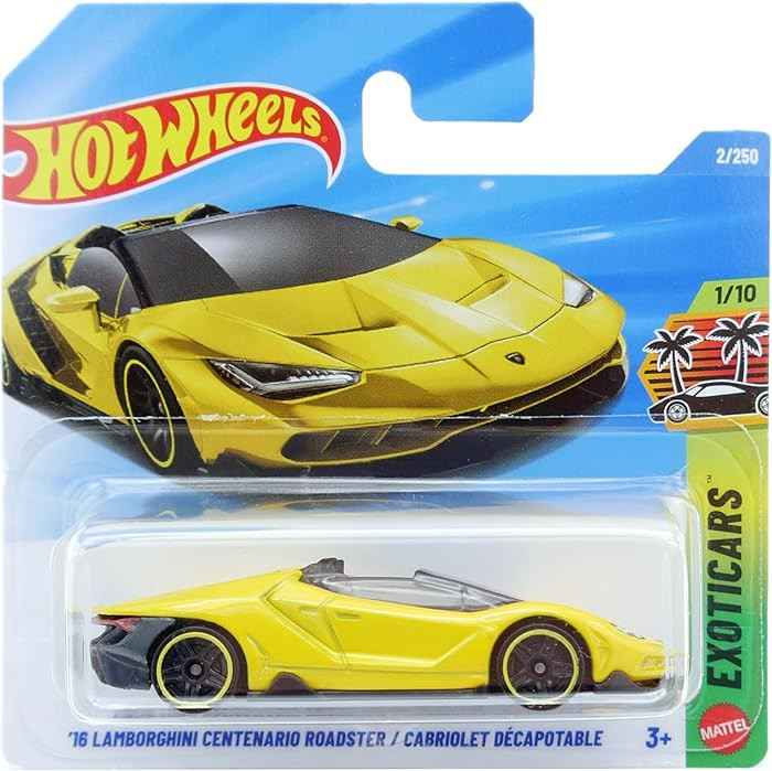 Hot Wheels '16 Lamborghini Centenario Roadster [Yellow] Exoticars 1/10, 2/250, 1:64 Scale Diecast... | Amazon (US)
