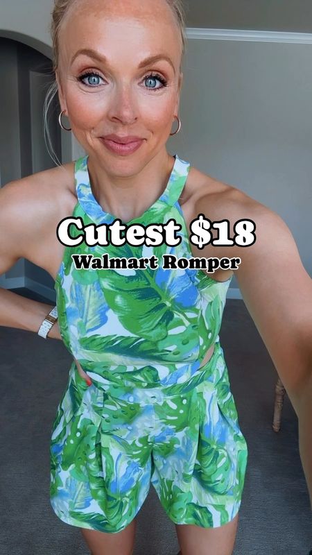 I have found the cutest little $18 romper from Walmart!!! Would be so perfect for vacation!!! Wearing a medium. 

#LTKStyleTip #LTKFindsUnder50