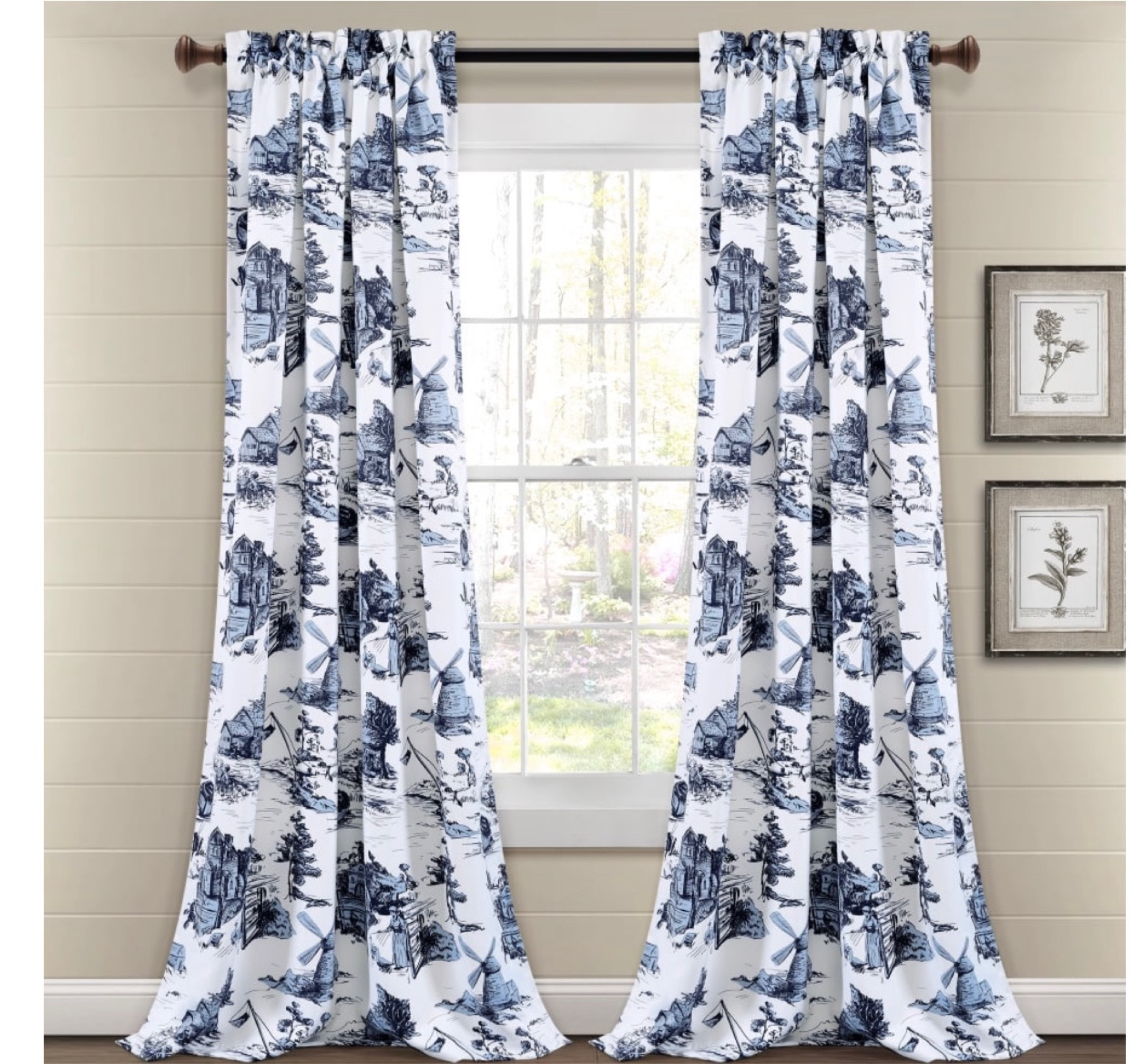 Blue and White Toile Window Treatment- Curtains 

#LTKsalealert #LTKhome #LTKfindsunder50
