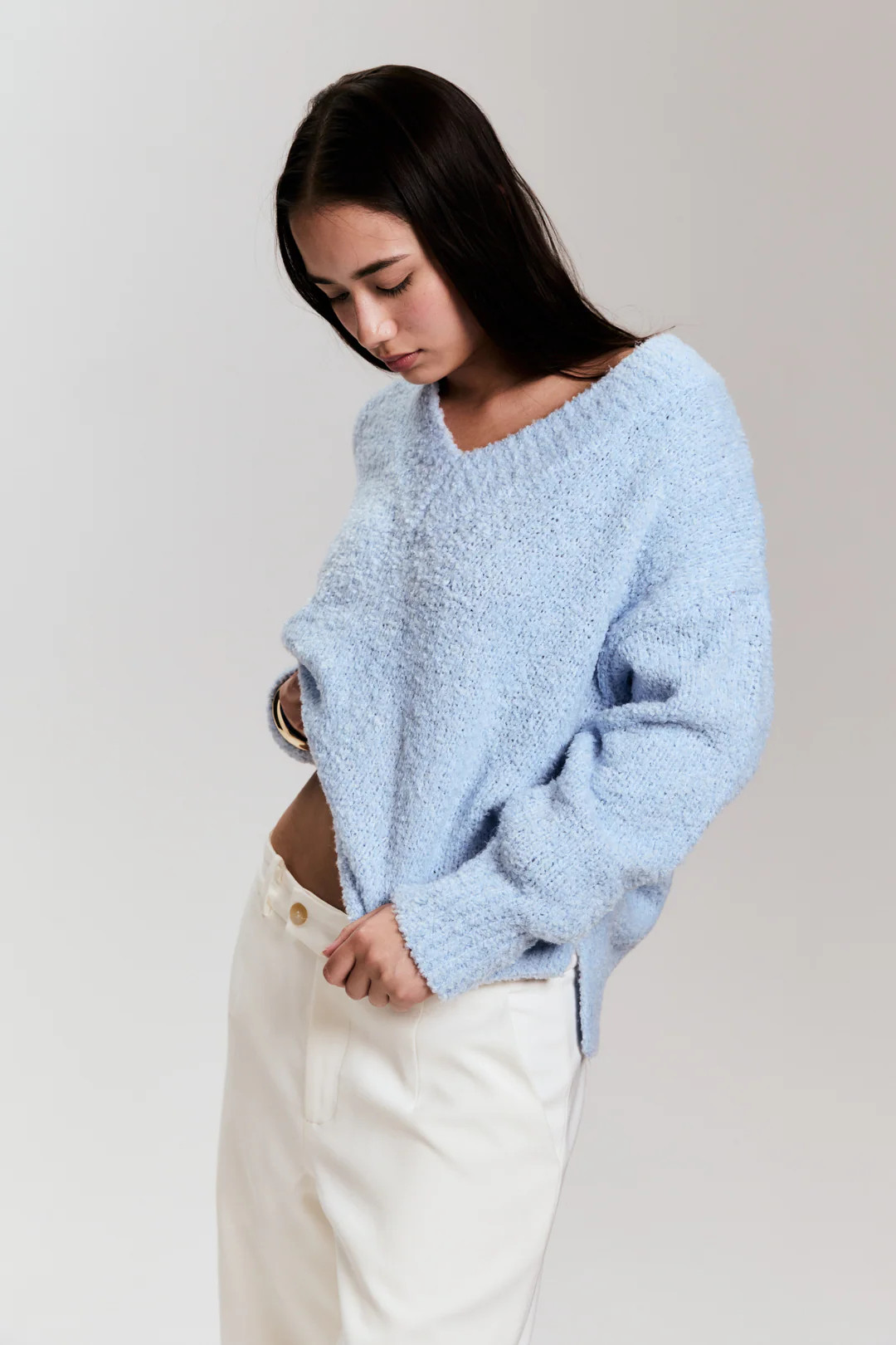 Cloud V Neck Knit | All for Mimi