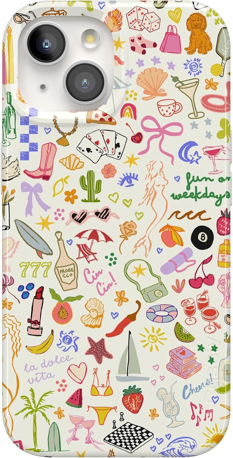 Casely iPhone 15 Case | All The Fun Things | Fun on Weekdays | Compatible with MagSafe | Classic ... | Amazon (US)