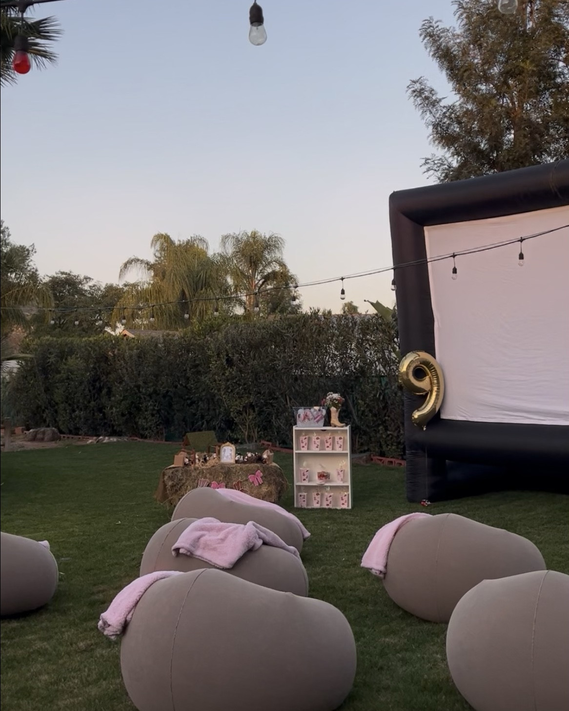 Outdoor movie night 💖🎀 western theme 

#LTKValentine #LTKNYFW #LTKmomlife