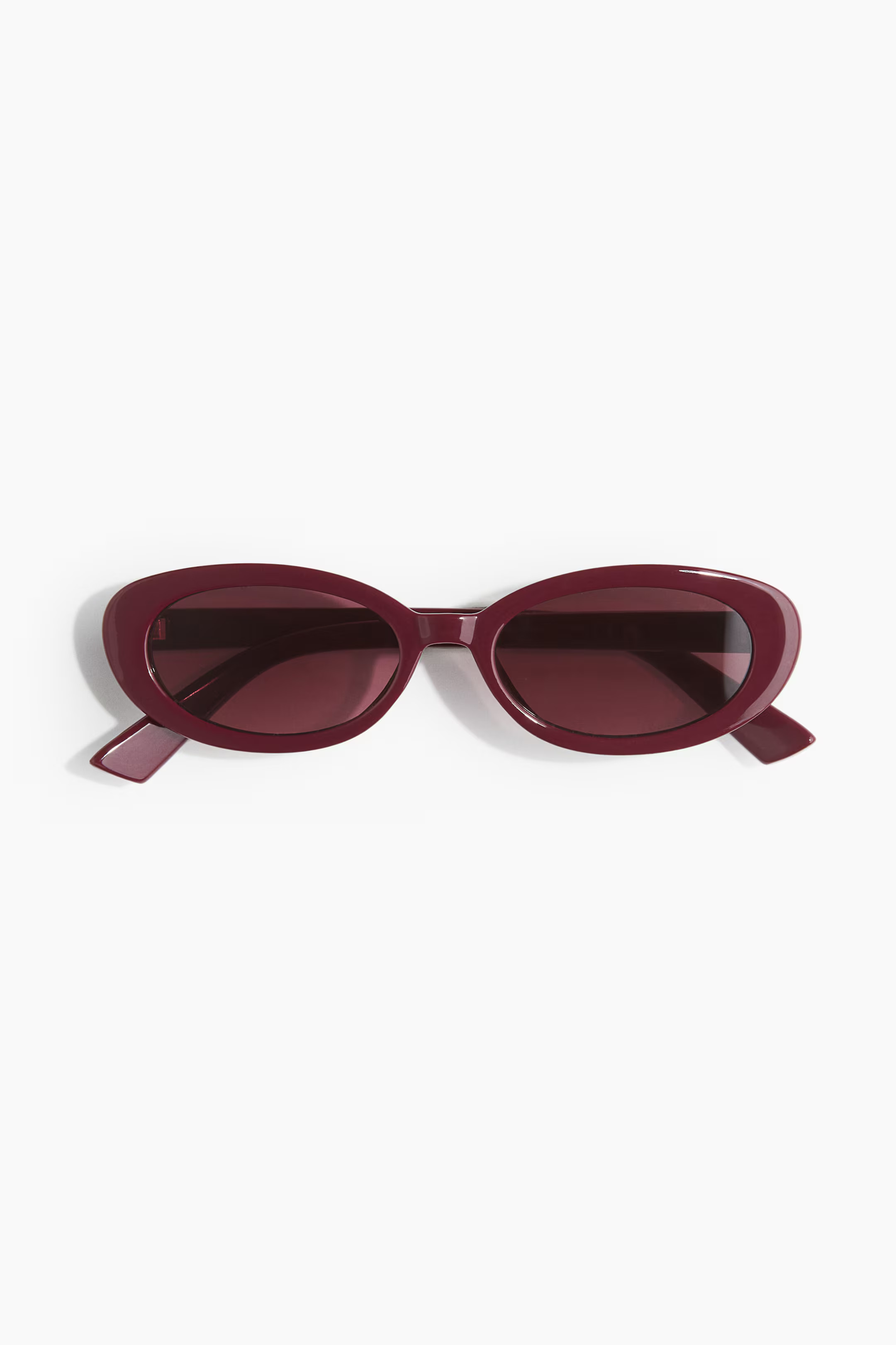 Oval sunglasses - Burgundy - Ladies | H&M GB | H&M (UK, MY, IN, SG, PH, TW, HK)