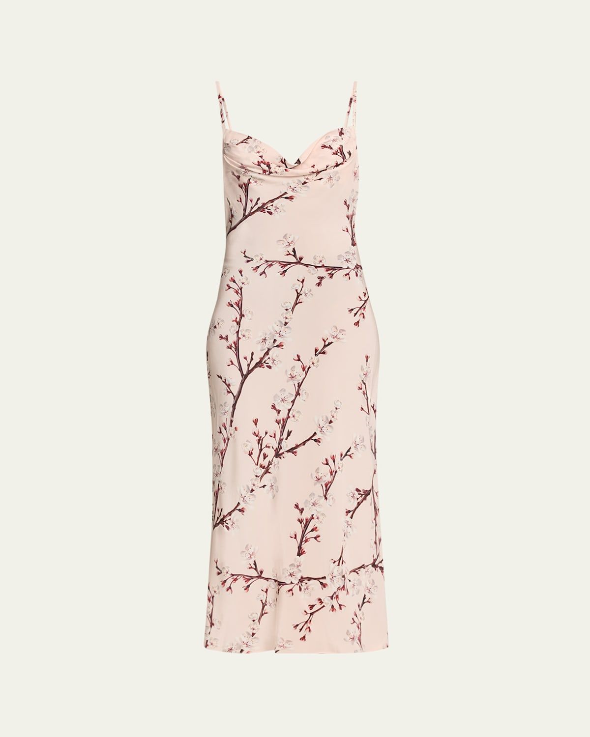 Cherry Blossom Leather Midi Dress | Bergdorf Goodman