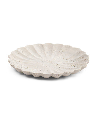 12x12 Fluted Solid Travertine Tray | Marshalls