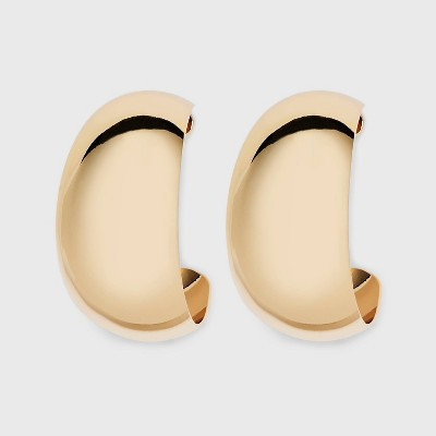 Thin Smooth Medium Hoop Earrings - A New Day™ Gold | Target
