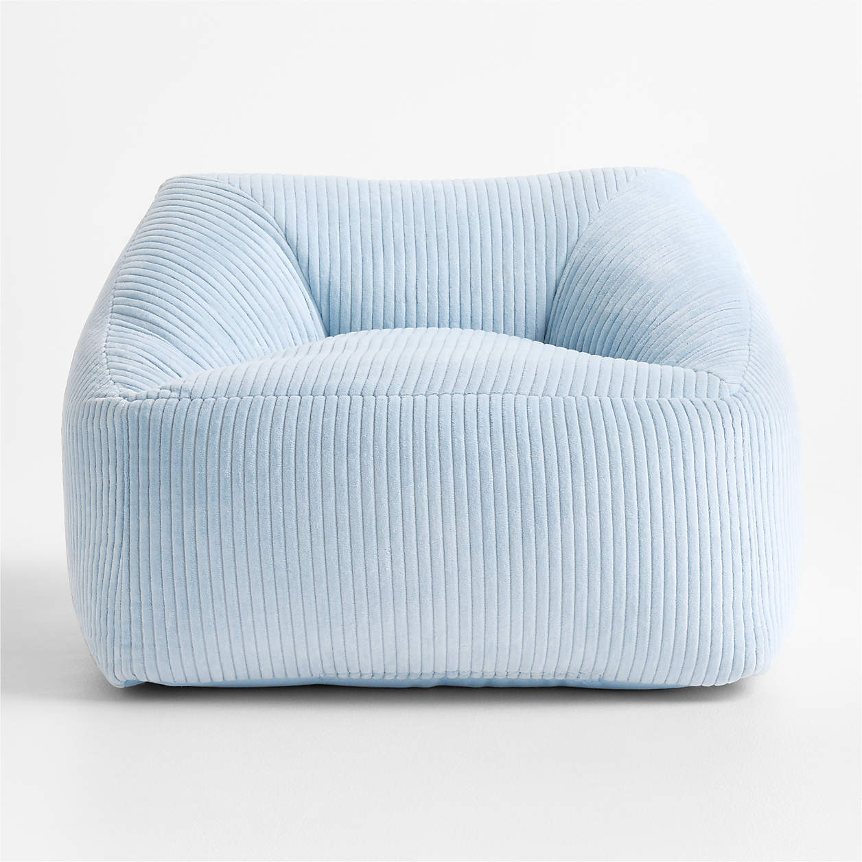 Sky Blue Organic Cotton Velvet Corduroy Kids Lounge Chair + Reviews | Crate & Kids | Crate & Barrel