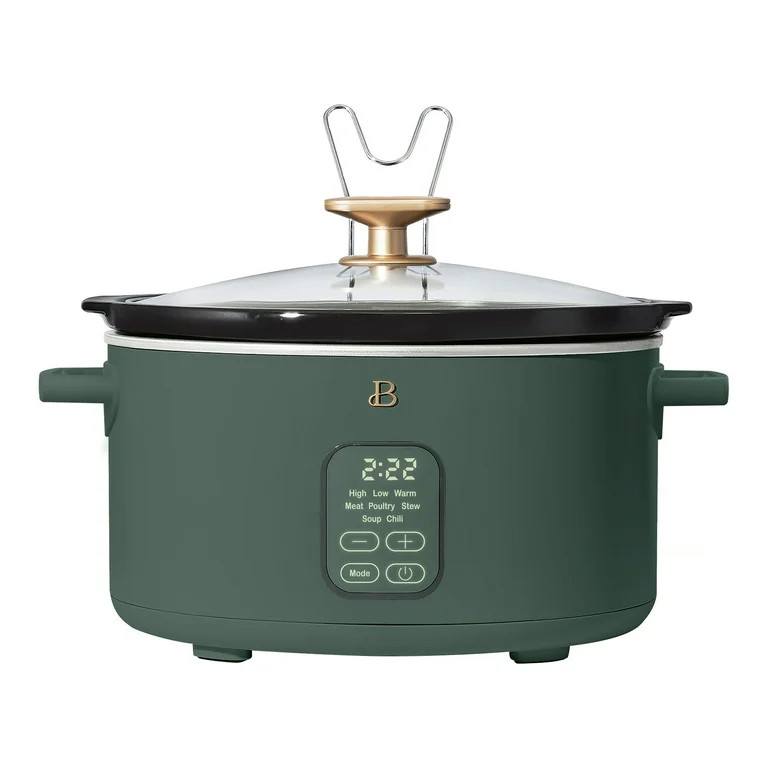 Beautiful 6 Qt Programmable Slow Cooker, Thyme Green by Drew Barrymore - Walmart.com | Walmart (US)