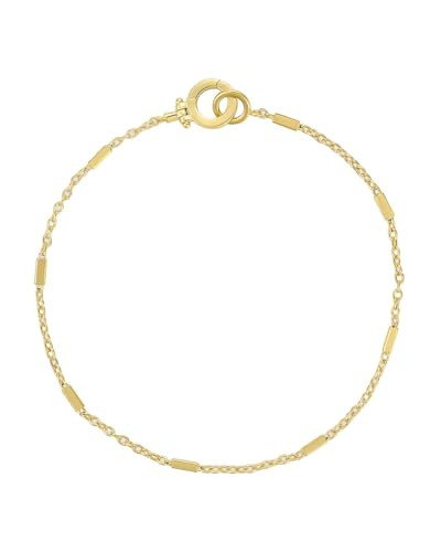 gorjana Women’s Tatum Bracelet, 18K Gold Plated, Minimalist Layering Jewelry, Dainty Chain with Delicate Bar Accents | Amazon (US)